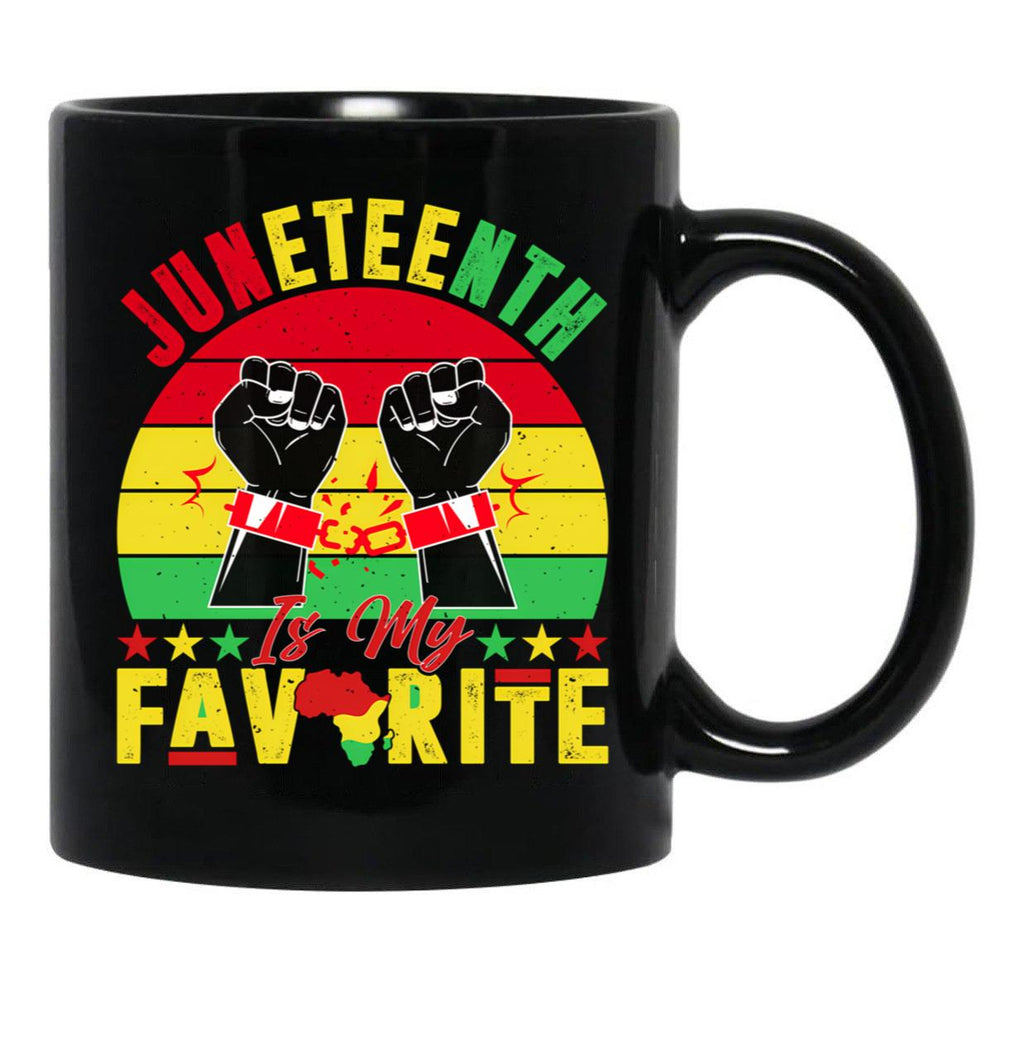 Juneteenth Mug Human Rights Mug Black History Month Mug Freedom Outfit Black Coffee Mug - Black