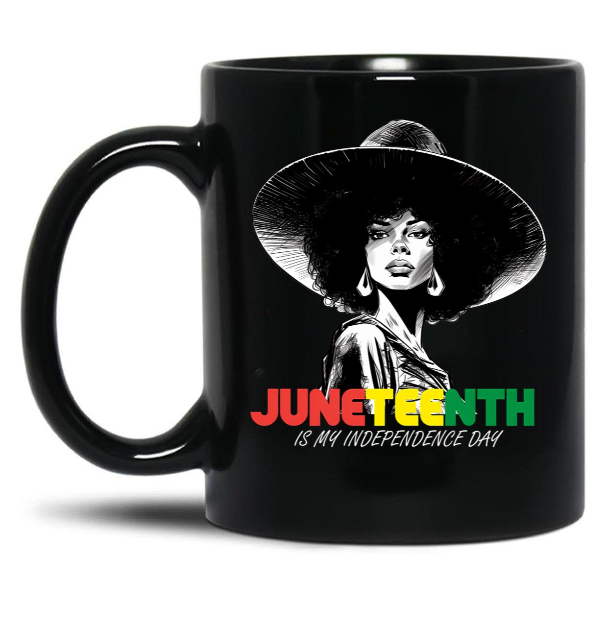 Juneteenth Mug Women Queen African American Black Women Mug Black Coffee Mug