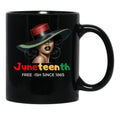 Juneteenth Mugs Women Celebrating-Black Freedom Day 1865 Black Coffee Mug - Black