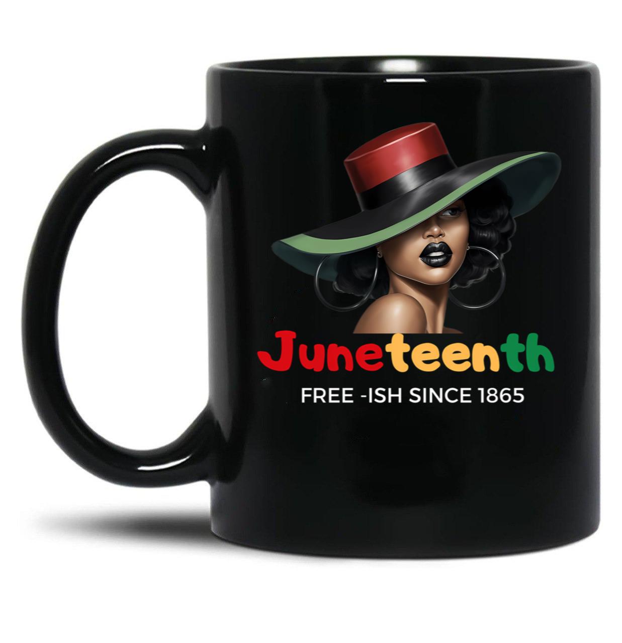Juneteenth Mugs Women Celebrating-Black Freedom Day 1865 Black Coffee Mug