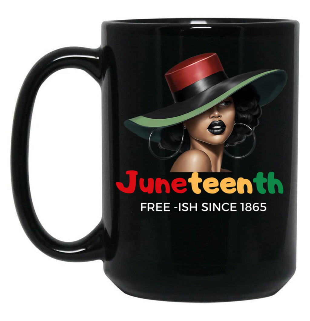Juneteenth Mugs Women Celebrating-Black Freedom Day 1865 Black Coffee Mug