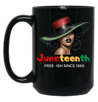 Juneteenth Mugs Women Celebrating-Black Freedom Day 1865 Black Coffee Mug