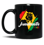 Juneteenth Mug Women Juneteenth Mugs 1865 Juneteenth Mug Black Coffee Mug