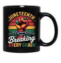 Juneteenth Mug Women Men Breaking Every Chain Since 1865 Black Coffee Mug - Black