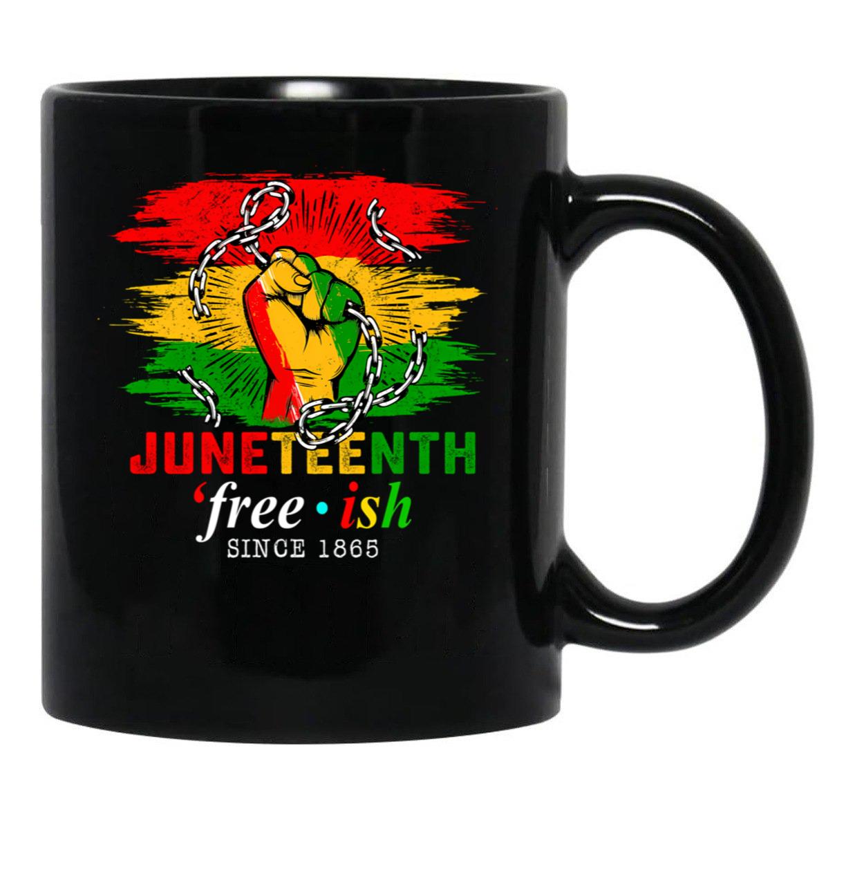 Juneteeth Freeish Black Coffee Mug - Black