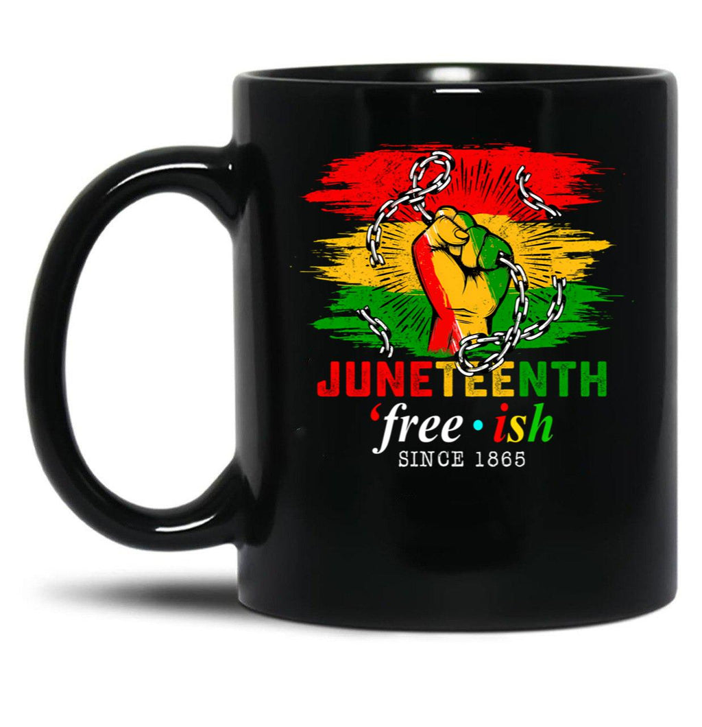 Juneteeth Freeish Black Coffee Mug