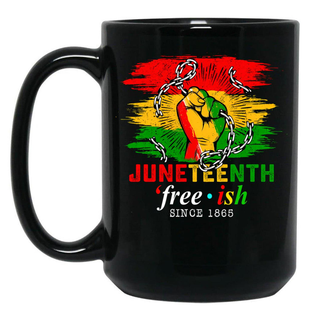 Juneteeth Freeish Black Coffee Mug