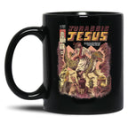 Jurassic Jesus Black Coffee Mug, Gift Coffee Mug