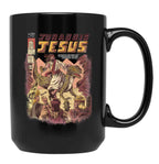 Jurassic Jesus Black Coffee Mug, Gift Coffee Mug