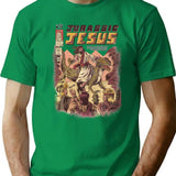 Jurassic Jesus Premium Heavyweight Cotton T-Shirt - Green