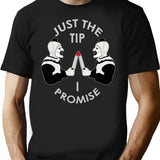 Just The Tip I Promise Art The Clown Terrifiers 2 Killer Clown Illustration Premium Heavyweight Cotton T-Shirt - Black