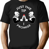 Just The Tip I Promise Art The Clown Terrifiers 2 Killer Clown Illustration T-Shirt for Men & Women, T-Shirts Graphic Tee - Black