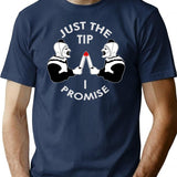 Just The Tip I Promise Art The Clown Terrifiers 2 Killer Clown Illustration T-Shirt for Men & Women, T-Shirts Graphic Tee - Navy
