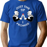 Just The Tip I Promise Art The Clown Terrifiers 2 Killer Clown Illustration T-Shirt for Men & Women, T-Shirts Graphic Tee - Blue