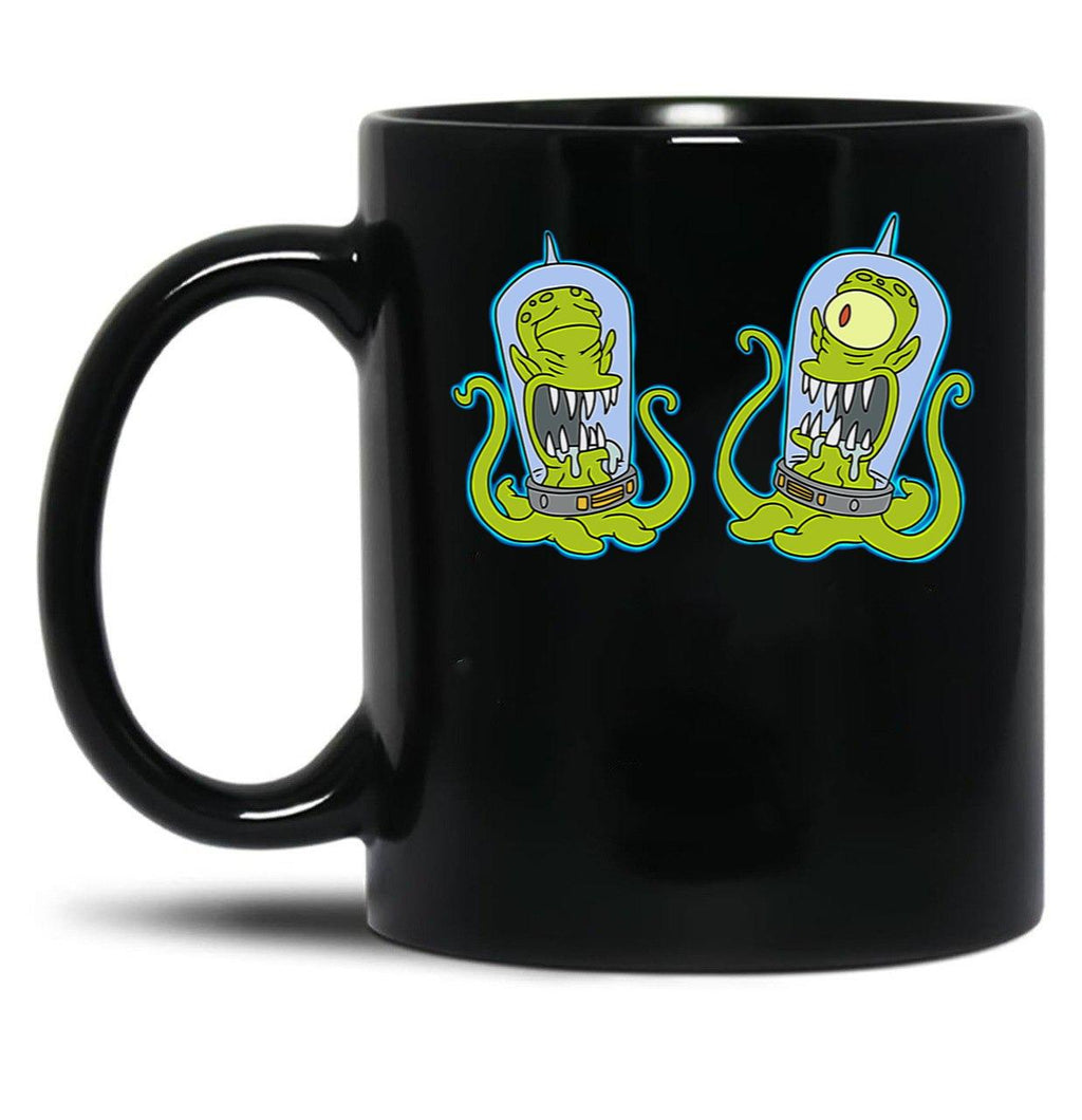 Kang and Kodos Black Coffee Mug, Gift Coffee Mug