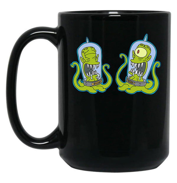 Kang and Kodos Black Coffee Mug, Gift Coffee Mug - Black