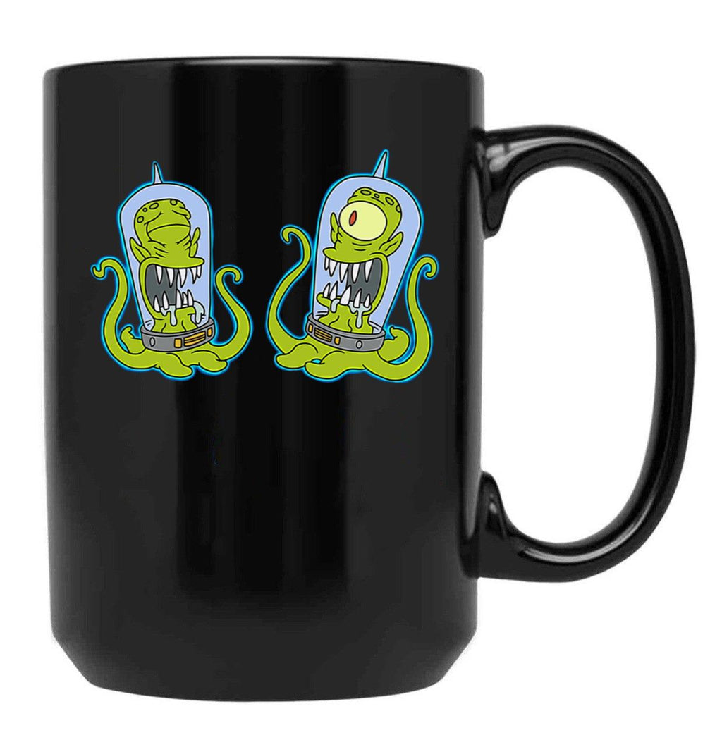 Kang and Kodos Black Coffee Mug, Gift Coffee Mug
