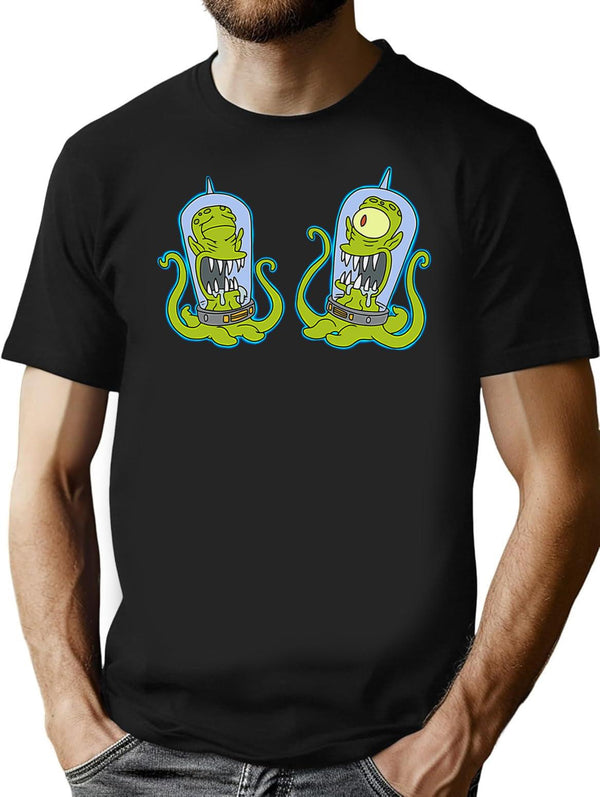 Kang and Kodos Premium Heavyweight Cotton T-Shirt - Black