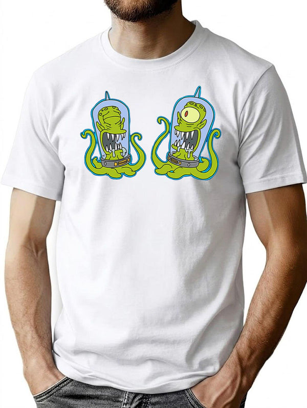 Kang and Kodos Premium Heavyweight Cotton T-Shirt - White