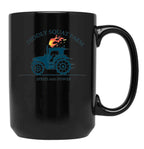 Kekevo Tractor Diddly Squat Farm Speed and Power Black Coffee Mug, Gift Coffee Mug
