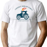 Kekevo Tractor Diddly Squat Farm Speed and Power Premium Heavyweight Cotton T-Shirt - White