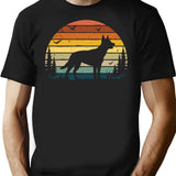 Kelpie Dog Retro Vintage T-Shirt for Men & Women, T-Shirts Graphic Tee - Black