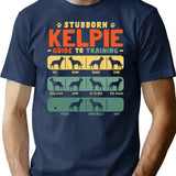 Kelpie Funny Guide To Traning T-Shirt for Men & Women, T-Shirts Graphic Tee - Navy
