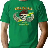 Kill Em All Let God Sort Em Out Premium Heavyweight Cotton T-Shirt - Green
