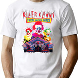 Killer Klowns From Outer Space Crazy House T-Shirt for Men & Women, T-Shirts Graphic Tee - White