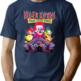 Killer Klowns From Outer Space Crazy House T-Shirt for Men & Women, T-Shirts Graphic Tee - Navy