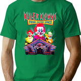 Killer Klowns From Outer Space Crazy House T-Shirt for Men & Women, T-Shirts Graphic Tee - Green