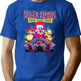 Killer Klowns From Outer Space Crazy House T-Shirt for Men & Women, T-Shirts Graphic Tee - Blue