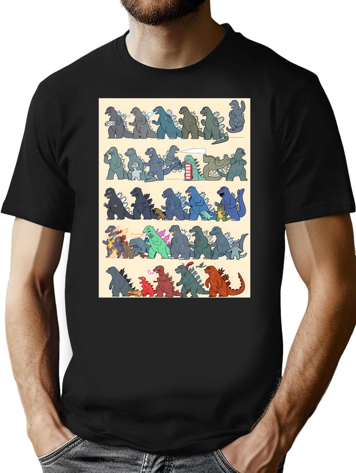 King Of The Monsters (2) T-Shirt for Men & Women, T-Shirts Graphic Tee - Black