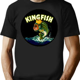 Kingfish T-Shirt for Men & Women, T-Shirts Graphic Tee - Black