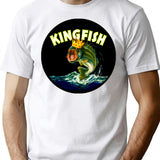 Kingfish T-Shirt for Men & Women, T-Shirts Graphic Tee - White