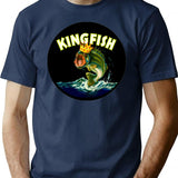 Kingfish T-Shirt for Men & Women, T-Shirts Graphic Tee - Navy