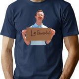 Kip from Napoleon Dynamite Premium Heavyweight Cotton T-Shirt - Navy
