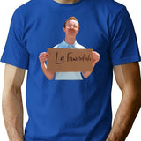 Kip from Napoleon Dynamite Premium Heavyweight Cotton T-Shirt - Blue