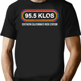 Klos Retro Distressed 95.5 For Fans T-Shirt for Men & Women, T-Shirts Graphic Tee - Black