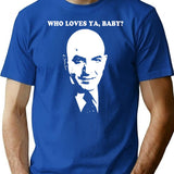 Kojak (1) Premium Heavyweight Cotton T-Shirt - Blue