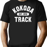 Kokoda Track Est 1942 White Vintage T-Shirt for Men & Women, T-Shirts Graphic Tee - Black