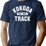 Kokoda Track Est 1942 White Vintage T-Shirt for Men & Women, T-Shirts Graphic Tee - Navy