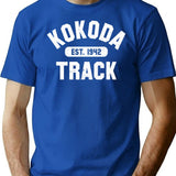 Kokoda Track Est 1942 White Vintage T-Shirt for Men & Women, T-Shirts Graphic Tee - Blue