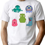 Kuchi Kopi Friends Stickers T-Shirt for Men & Women, T-Shirts Graphic Tee - White