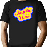 Kwan-Tsu Dudes Surf Ninjas Movie Quote Choose Your Own Background Premium Heavyweight Cotton T-Shirt - Black