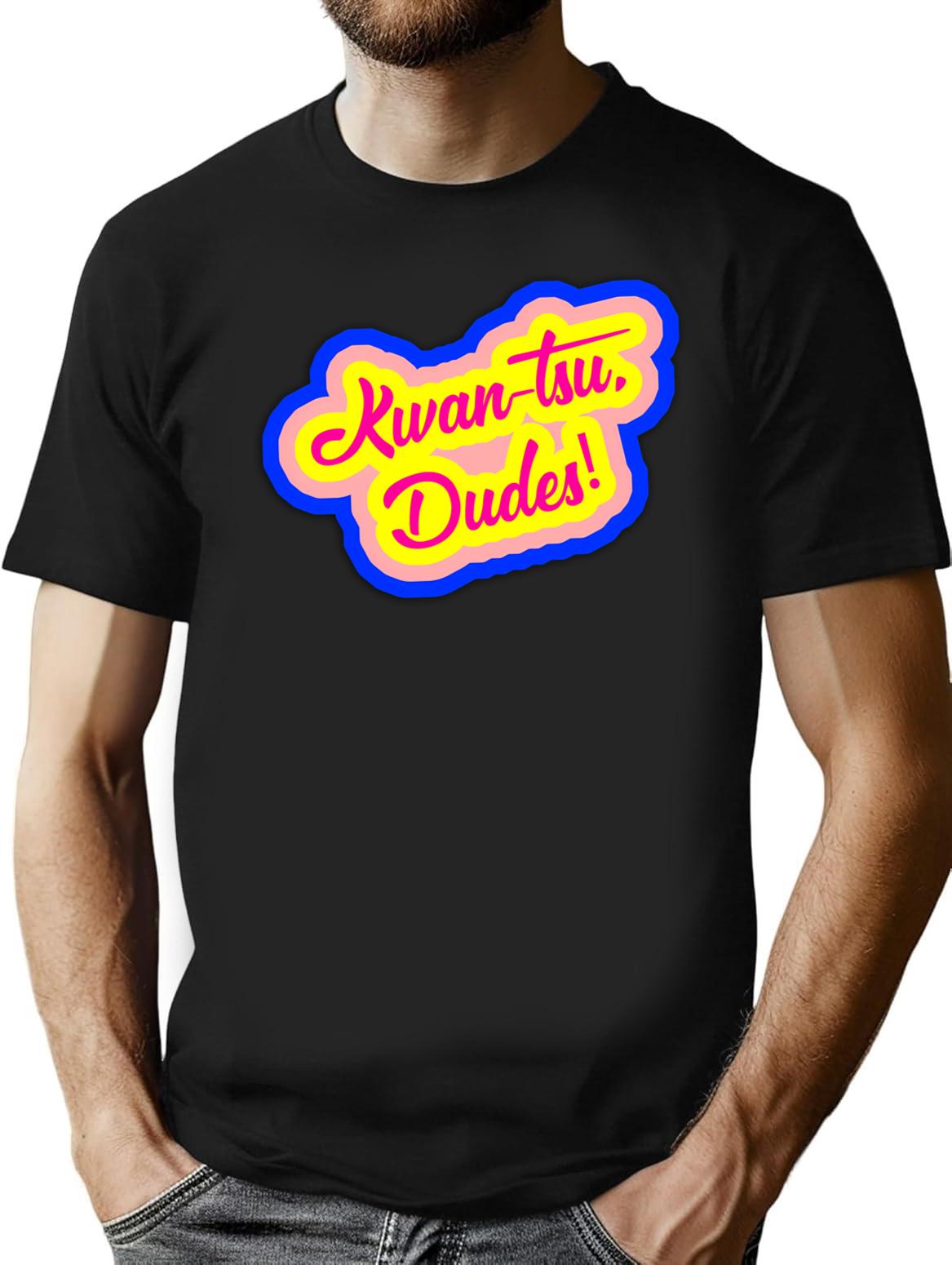 Kwan-Tsu Dudes Surf Ninjas Movie Quote Choose Your Own Background Premium Heavyweight Cotton T-Shirt - Black