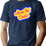 Kwan-Tsu Dudes Surf Ninjas Movie Quote Choose Your Own Background Premium Heavyweight Cotton T-Shirt - Navy