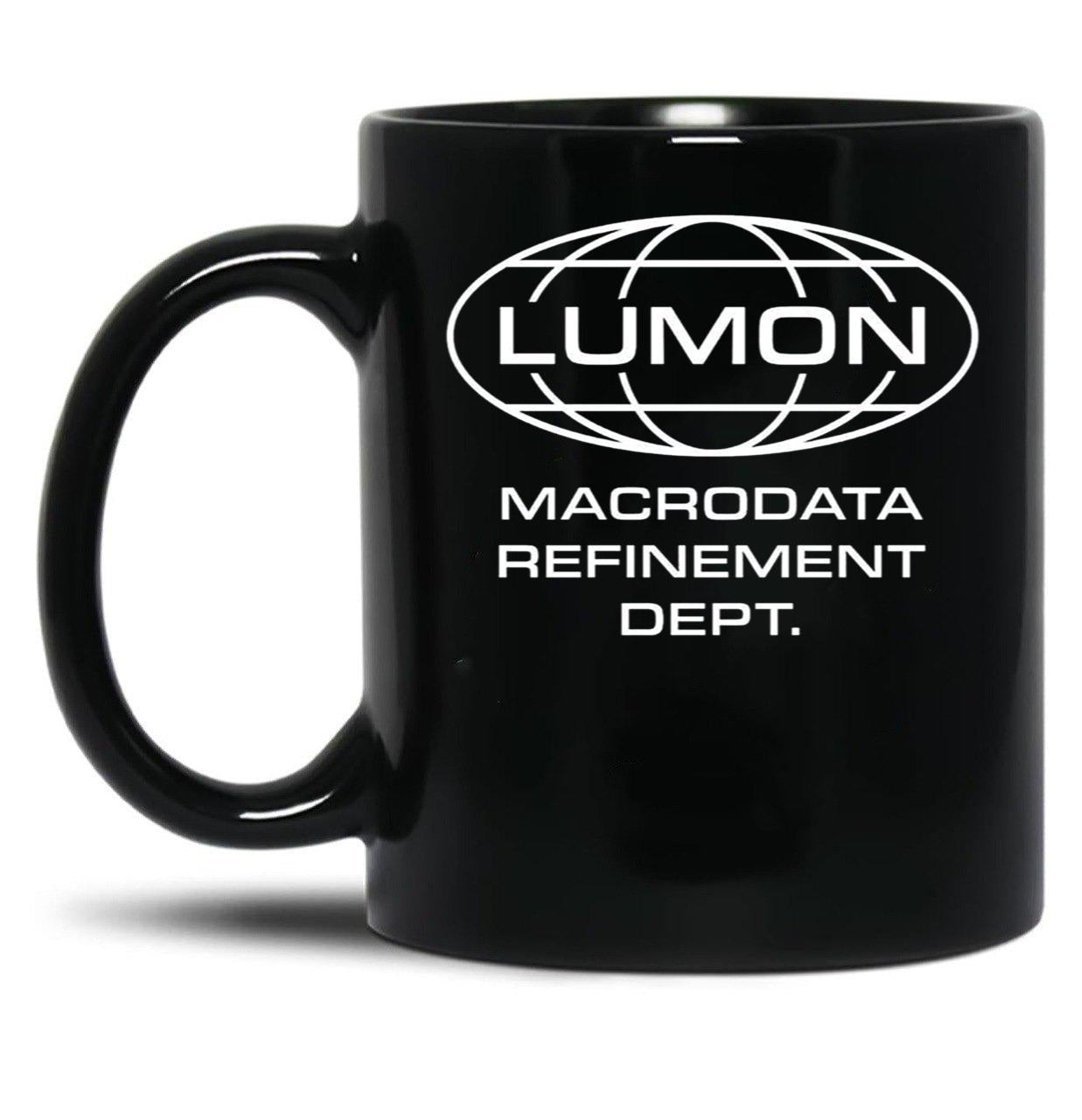 LUMON Macrodata Refinement Department Black Coffee Mug, Gift Coffee Mug