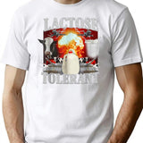 Lactose Tolerant Funny Premium Heavyweight Cotton T-Shirt - White