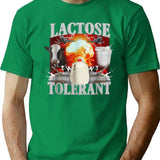 Lactose Tolerant Funny Premium Heavyweight Cotton T-Shirt - Green